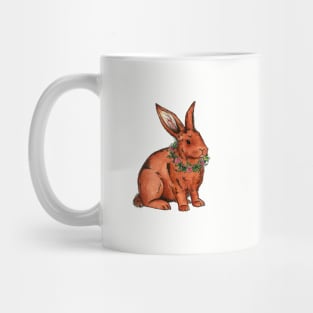 Flower bunny rabbit Mug
